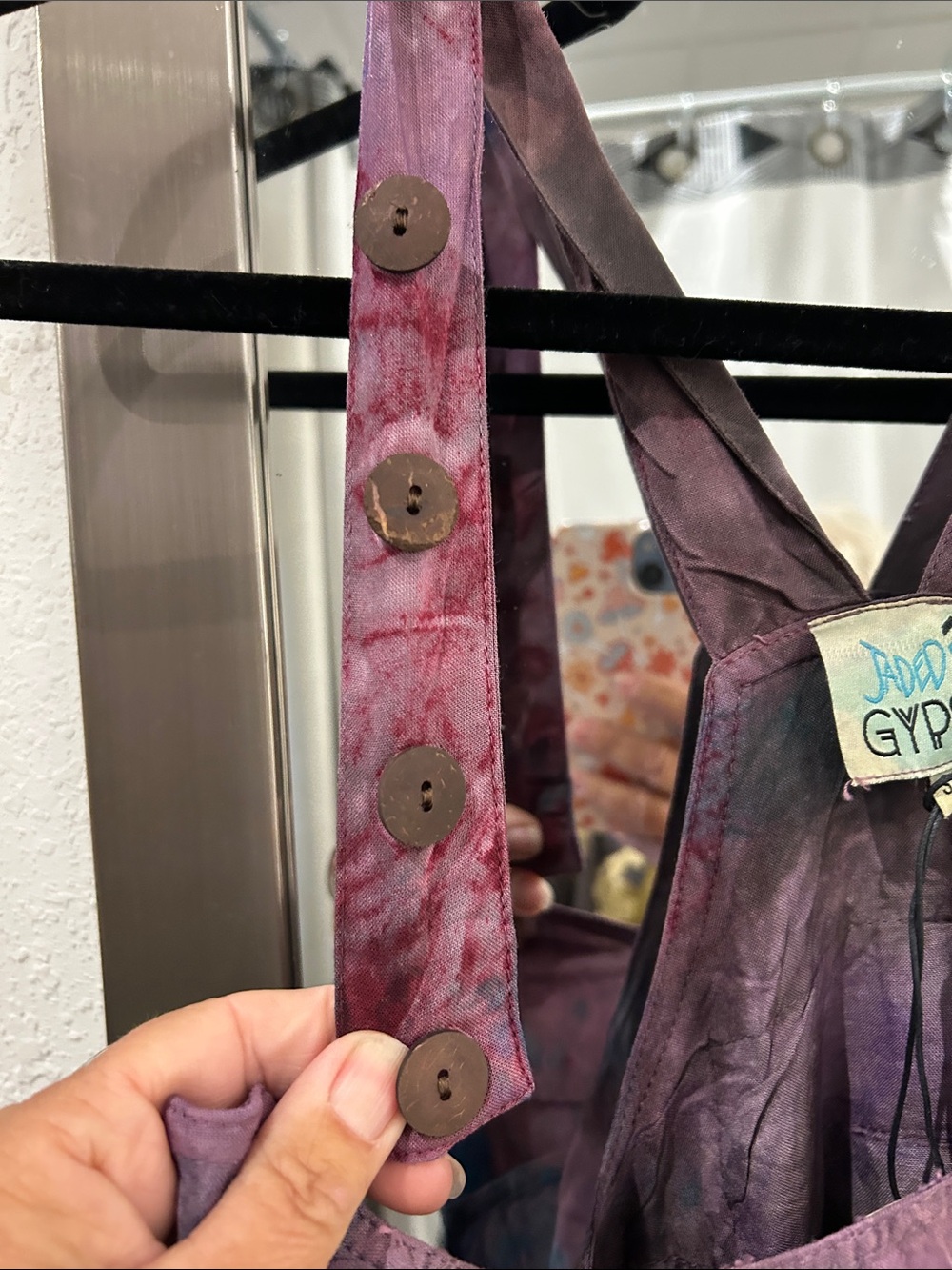 Jaded Gypsy Jumpsuit Women's Tie-Dye Purple & Teal NWT size S/M - Picture 6 of 8